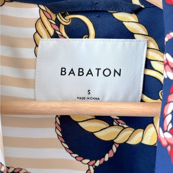 Babaton Chain Print Draped Open Blazer – Size S - Picture 3 of 5